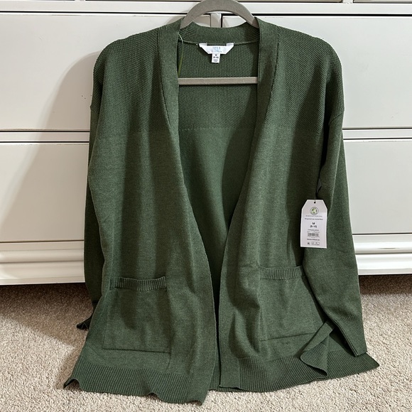 Time and Tru Women's Lightweight Open Front Cardigan - Picture 7 of 7